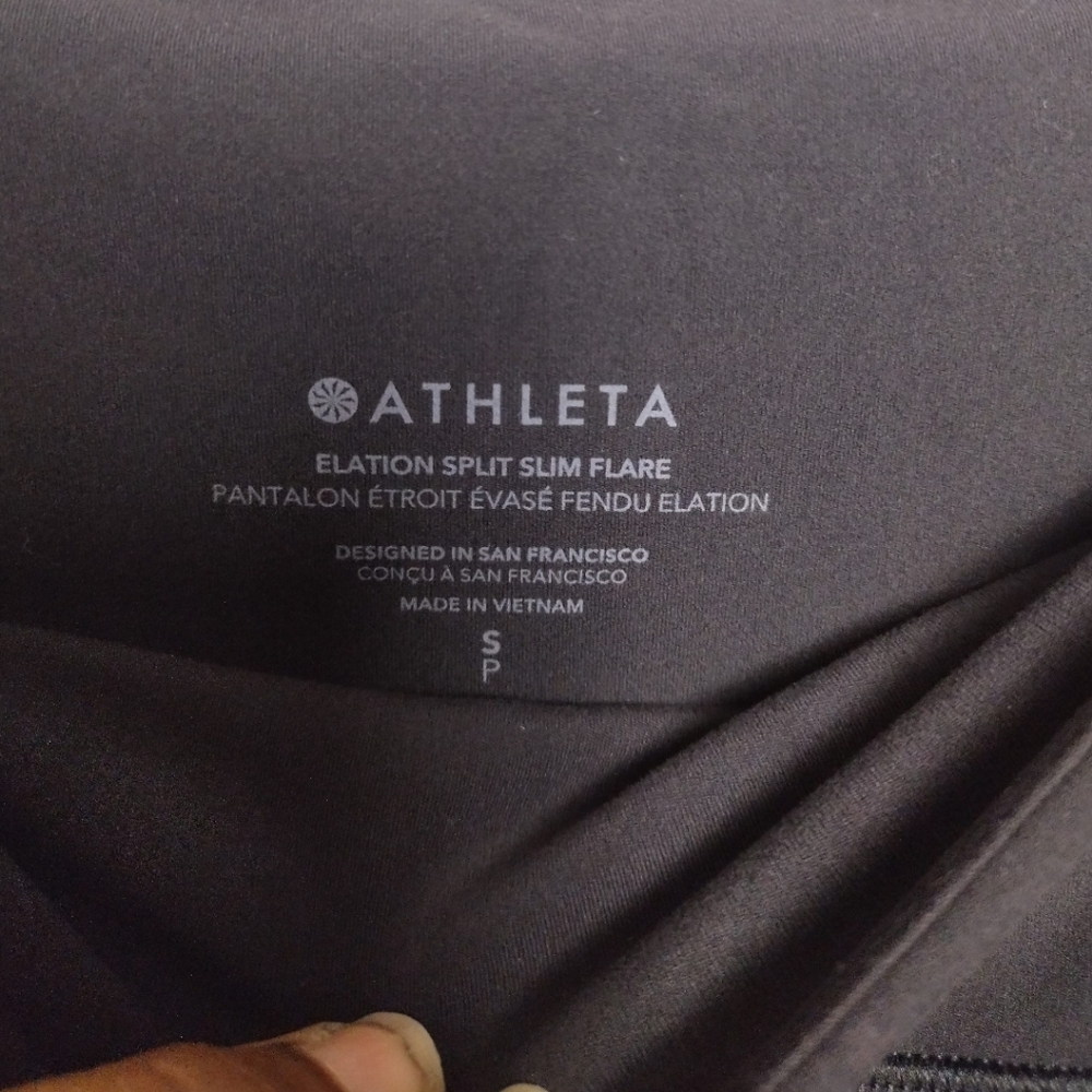 Athleta Elation Split Slim Flare NWT Black Small - Picture 7 of 11
